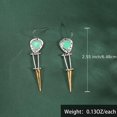 thumbnail image 4 of Vintage Turquoise Stone Drop Earrings - 925 Silver Plated Boho Jewelry For Women & Girls, 4 of 4