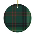 thumbnail image 1 of Adorno navideño colgante de tartán de caza del clan Ross para árbol de Navidad - Decoraciones colgantes de cerámica navideñas - Ideas para regalar adornos navideños, 1 of 8
