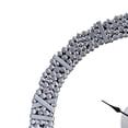 thumbnail image 2 of 39 Inch Modern Analog Wall Clock Faux Gem Inlay Quartz Silver - Saltoro Sherpi, 2 of 5