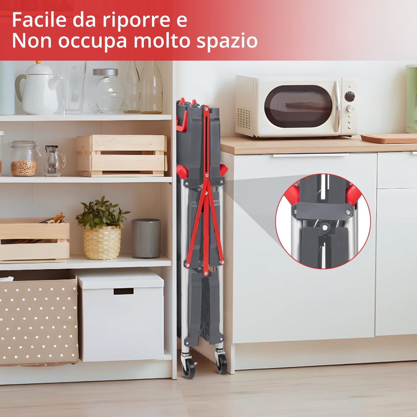 Amkui 3 Tier Portable Folding Service Cart with Wheels 150 lbs Load Capacity Foldable Utility Cart Collapsible Rolling Carts for Home Office Kitchen Garage