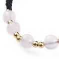 thumbnail image 3 of 15pcs Adjustable Rose Quartz Bead Bracelets Nylon Cord Square Knot Bracelet with Brass Findings Golden 2 inch(5.2cm), 3 of 4