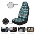 thumbnail image 6 of Yuyamidu Blue Aztec Ethnic Car Seat Covers Gemoetric Automobile Bucket Front Seats Covers, 2 pcs Set Universal Fit Cars, Sedan, SUV, 6 of 7