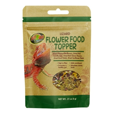 Lizard Flower Food Topper (0.21oz) - Includes Attached DBDPet Pro-Tip Guide - Smells amazing! Bearded Dragon Salad Topper