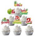 thumbnail image 1 of Decoración para magdalenas LECAKTO Tutti Frutti para segundo cumpleaños, 18 piezas, 1 of 6