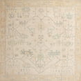thumbnail image 1 of Ahgly Company Machine Washable Indoor Square Abstract Deep Peach Orange Area Rugs, 4' Square, 1 of 7