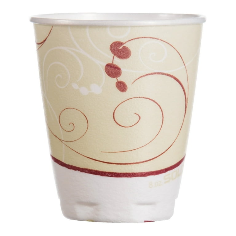 Trophy Plus Dual Temperature Insulated Cups in Symphony Design, 8 oz, Beige, 100/Pack Trophy Plus Dual Temperature Insulated Cups in Symphony Design, 8 oz, Beige, 100/Pack
