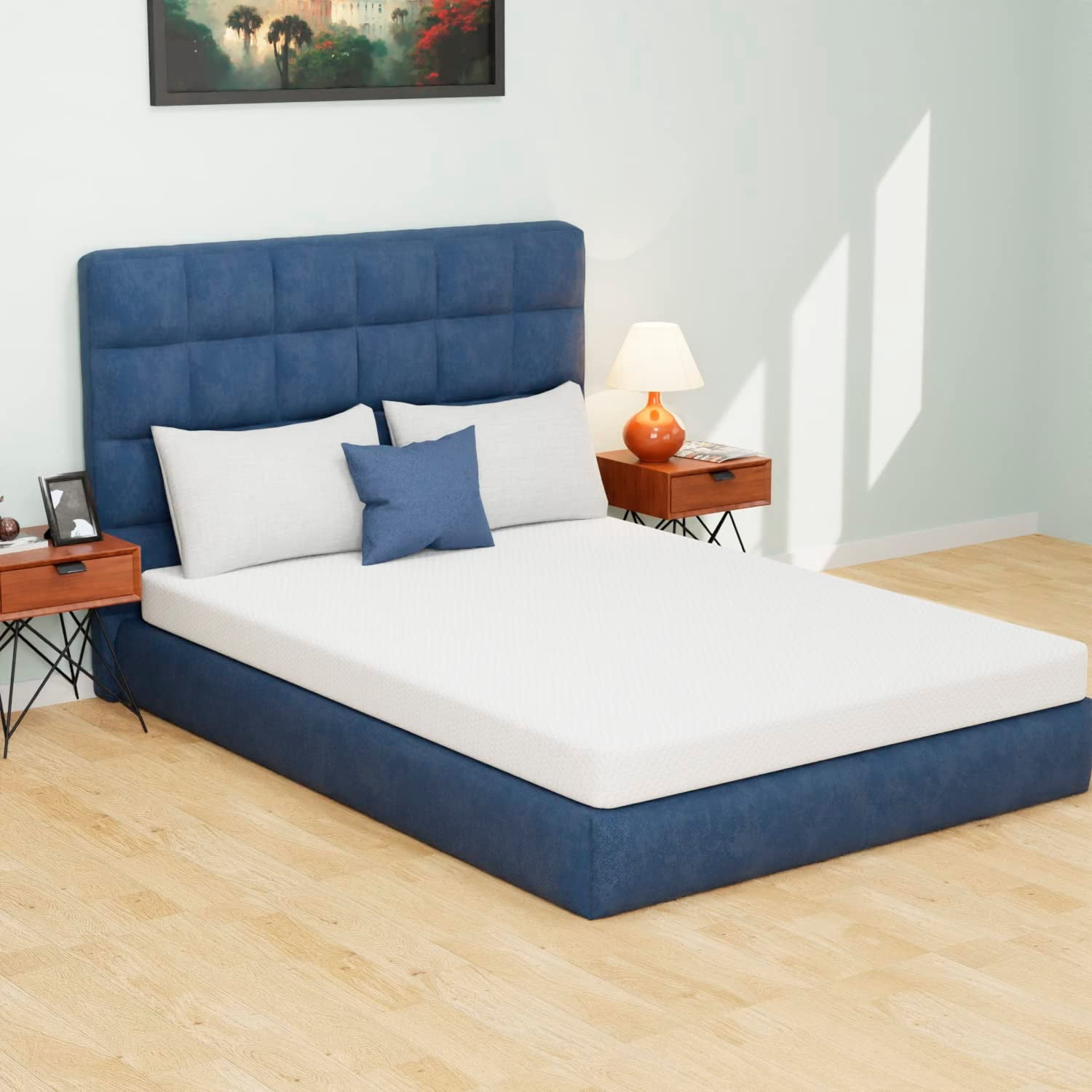 PayLessHere 5 Inch Green Tea Memory Foam Mattress,Medium Firm Mattresses Twin Size,White