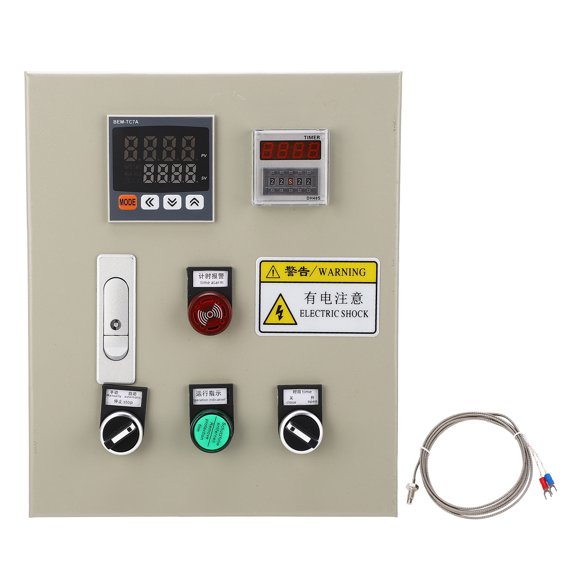 Temperature Control Box Accurate Controlling PID Temperature Controller Thermostat Box with Thermocouple 220V AC 7.5KW
