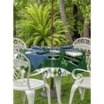 thumbnail image 2 of St. Patrick's Day Outdoor Tablecloth - 54 Inch Round Dining Table Cover, Lucky Shamrock Gnomes Gold Coin Spring Green Waterproof Outdoor Table Cloth with Umbrella Hole & Zipper for Picnic/Patio/Party, 2 of 7