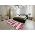 thumbnail image 5 of Ahgly Company Machine Washable Indoor Rectangle Transitional Pink Violet Pink Area Rugs, 5' x 7', 5 of 7