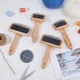 thumbnail image 4 of 4 Piezas de Cepillo de Lana, Cepillo de Mano, Cepillo de Fieltro de Aguja con de Madera Maciza, Color Trigo para Perros, 4 of 5