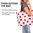 thumbnail image 2 of Balery Strawberry Bolsa Tote Estilo Estético con Cremalleras, Bolsa de Hombro, Bolsa de Compras Grande y Plegable, 2 of 8
