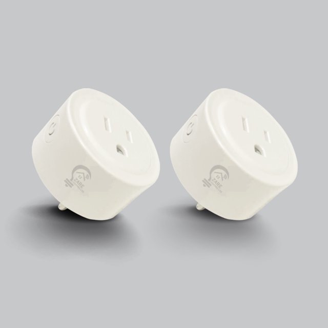 Zare Smart Mini Plug with Power Monitoring, 15A Smart Home Plug, Alexa & Google Assistant Compatible, 2 Pack