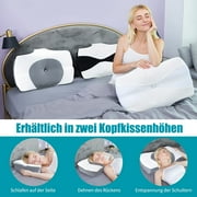 SAHEYER Neck Pillow Foam Bed Pillow for Ergonomic Neck and Shoulder Pain Memory Ergonomic Neck Support Orthopedic Pillow 25 x 15.98 x 4.17/5.31 inches , 2.86 Ib (Grey)