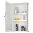 thumbnail image 2 of AsterOutdoor Single Door Mirror Cabinet - Wall Mounted Bathroom Medicine Cabinet with Storage Shelf, White Finish for Bathroom Organization, 2 of 8