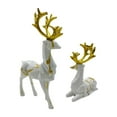 thumbnail image 1 of GROWTH TANK 2 Pcs Figurines de Cerf Ornement de Bureau Statue Miniature en Résine pour Or, 1 of 9