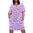thumbnail image 1 of Vestido de noche con bolsillo para mujer, ropa elegante, color morado, pared para los ojos., 1 of 6