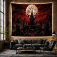 thumbnail image 6 of Haunted Graveyard With Moon And Twisted Tree, Spooky Gothic Style for Gothic Decor Fans, Halloween Wall Art, Halloween Gift Tapestry Wall Hanging for Bedroom and Dorm, 6 of 7