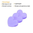 thumbnail image 4 of Uxcell Paper and Bag Clips,20Pack Heart Shape Clamps Snacks Bag Clips,Purple, 4 of 5