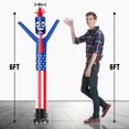 thumbnail image 2 of 6FT Tall Inflatable Tube Man American Flag Wacky Wavy Dancing Guy (9''Diameter) for Outdoor Decoration Advertising Business Promotion (Blower Not Included), 2 of 8