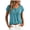 Sky Blue^lxz, variant on QGJZVUNL Womens Short Sleeved T Shirt Round Neck Going Out Tops with Button Casual Summer Clothes Size 2XL