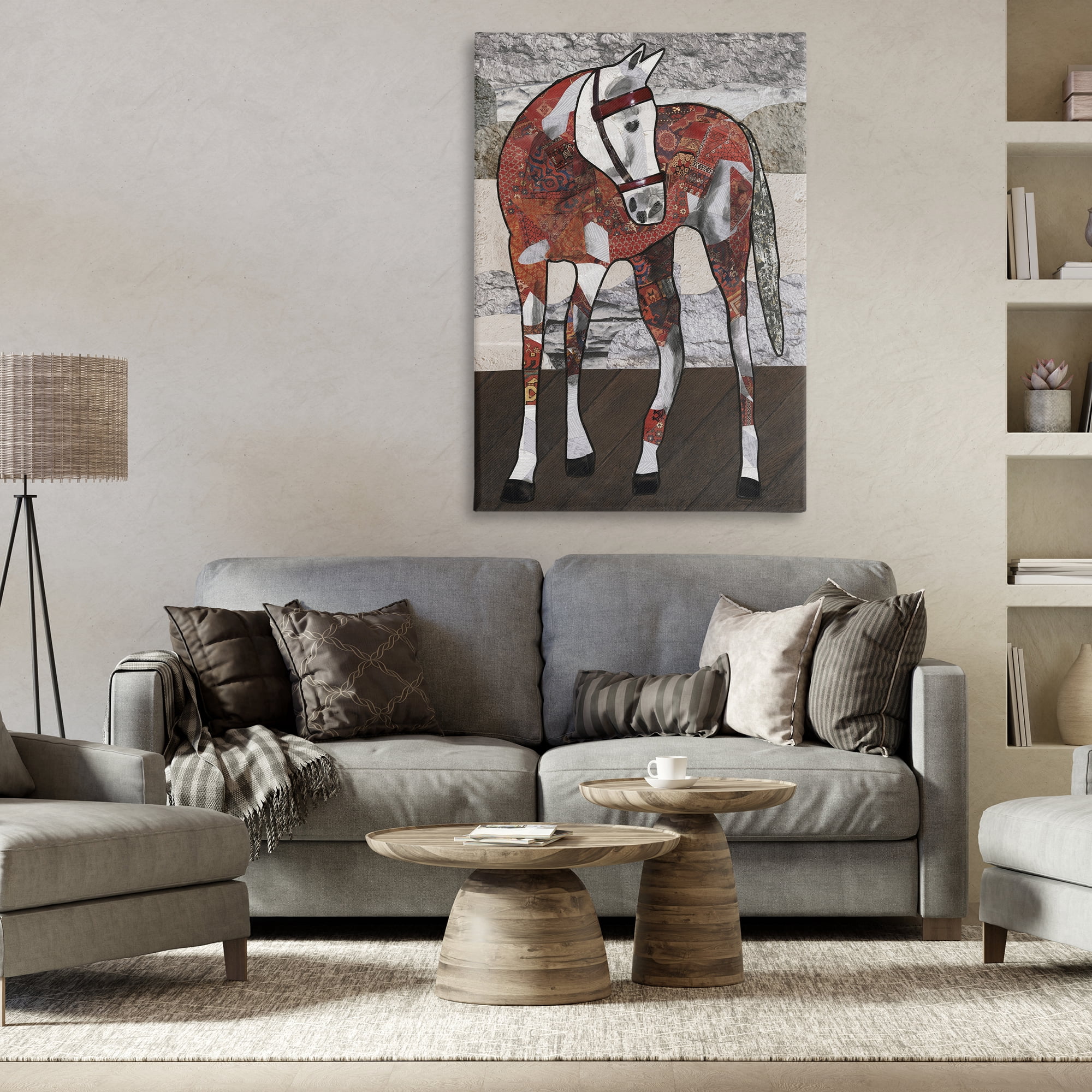 Stupell Industries Southwestern Patterned Foal Animals & Insects Painting Gallery Wrapped Canvas Art Print Wall Art, 30 x 45