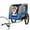 Grey+Blue, variant on Large Folding Bike Trailer for Dogs 100LB Capacity All-Terrain Pet Carrier, Durable Steel Frame for Cycling Jogging Camping Outdoor Adventures, Grey + Blue