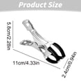 thumbnail image 3 of Assorted Stainless Clips Set 12cm Round Head (12pcs Blue/Black) & 11cm Wide Opening (10pcs Blue/Black) Pool Cover Clamps Wind With Protective Sleeves For Pools/Laundry/, 3 of 4