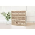 thumbnail image 2 of Grandparents' Rules Cocoa Cream Check 10 x 10 Wood Tabletop Sign Plaque, 2 of 4