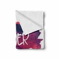 thumbnail image 2 of Fitness Soft Flannel Fleece Throw Blanket, Watercolor Blot Brushstrokes with Text Encouraging Approach, Cozy Plush for Indoor and Outdoor Use, 60" x 80", Fuchsia Indigo White, by Ambesonne, 2 of 6
