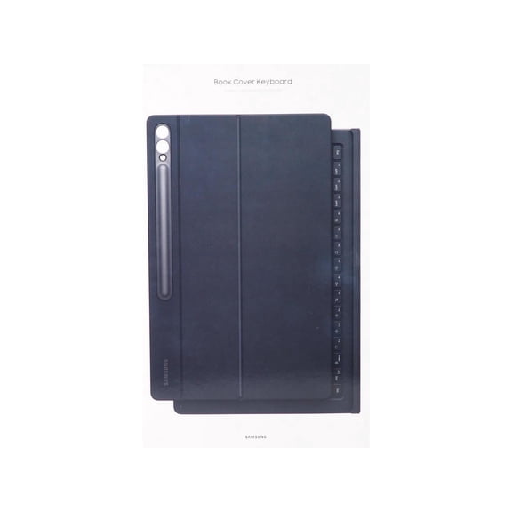 Open Box Samsung Book Cover Keyboard/Cover Case (Book Fold) Samsung Galaxy Tab S9 Tablet - Black