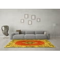 thumbnail image 3 of Ahgly Company Indoor Round Medallion Yellow Traditional Area Rugs, 3' Round, 3 of 4