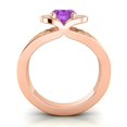 thumbnail image 4 of Diamond-Capitals 2.35 Carat Oval Cut Amethyst & Citrine Gemstone Beautiful Wedding Ring for Ladies in Solid 18K Rose Gold Size 7, 4 of 8