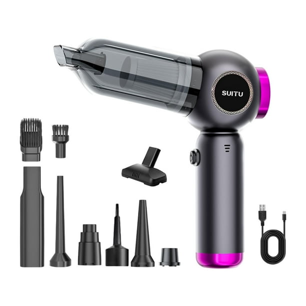Aspiradora de coche Strade Fareast Limited pequeña Mini aspiradora de mano para exteriores hogar y oficina Gris