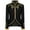 Black, variant on Lilgiuy Men's Fashion Halloween Retro Style Stitching Suit Gold Embroidered Jacket