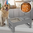 thumbnail image 4 of Tazón de Comida para Gatitos Sunnimix Comedero Gris Cuencos dobles para perros, 4 of 8