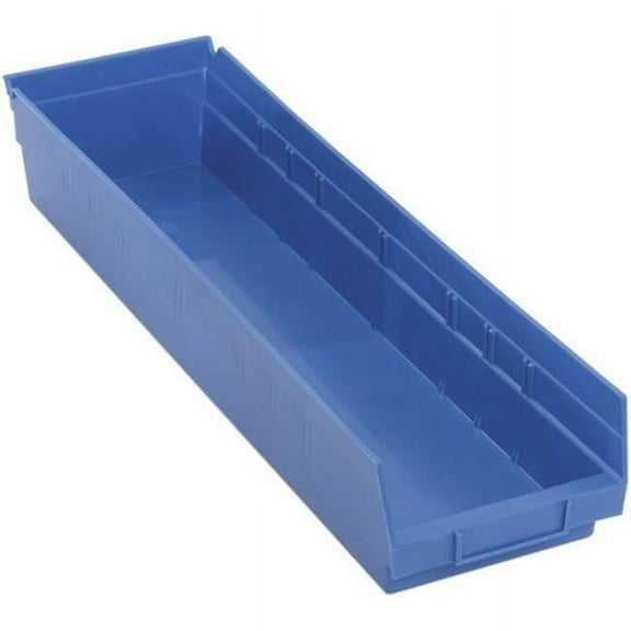 Economy 4 in. Shelf Bin, Blue - 23.62 x 6.62 x 4 in.