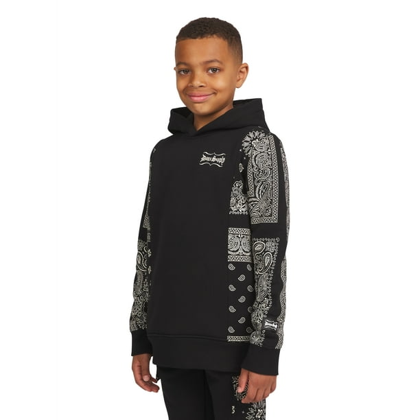 Dogg Supply by Snoop Dogg Boys' Paisley Long Sleeve Pullover