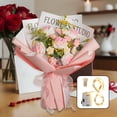 thumbnail image 1 of Ramo de flores de Ganchillo Macarena Rosa decoraciones para el hogar, 1 of 8