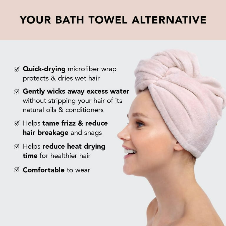 Kitsch Microfiber Hair Towel Wrap for Women Super Absorbent Anti Frizz Quick Dry Long Wet Twist Wraps for Curly Head Walmart