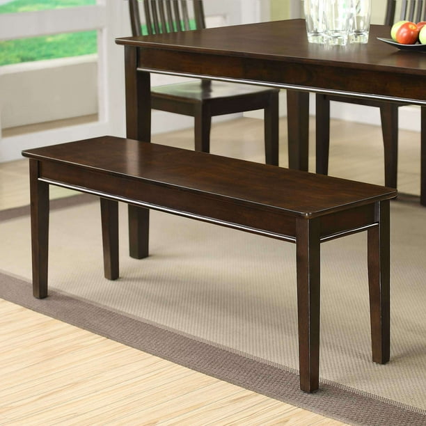 Whalen Homestead Wooden Dining Bench, Espresso Finish