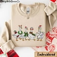 thumbnail image 2 of Embroidered Silly Goose Christmas Sweatshirt, Silly Goose University Christmas Shirt, Christmas Goose, Christmas Lights Silly Goose Sweater, 2 of 5
