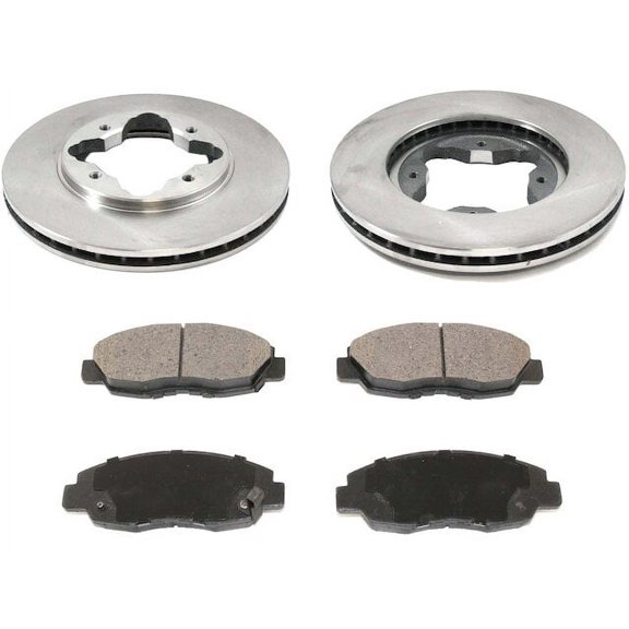 Front Brake Pad and Rotor Kit - Compatible with 1990 - 1997 Honda Accord 2.2L 4-Cylinder 1991 1992 1993 1994 1995 1996