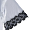 thumbnail image 5 of Women's Long Pyjama Set Placket Silk Night Lingerie Women's Tops And Shorts Casual Plain Sleepwear Nightdress Pajamas Women Set Pajamas for plus Size Women Teacher Pajamas Sleepwear Short Pajamas for, 5 of 7