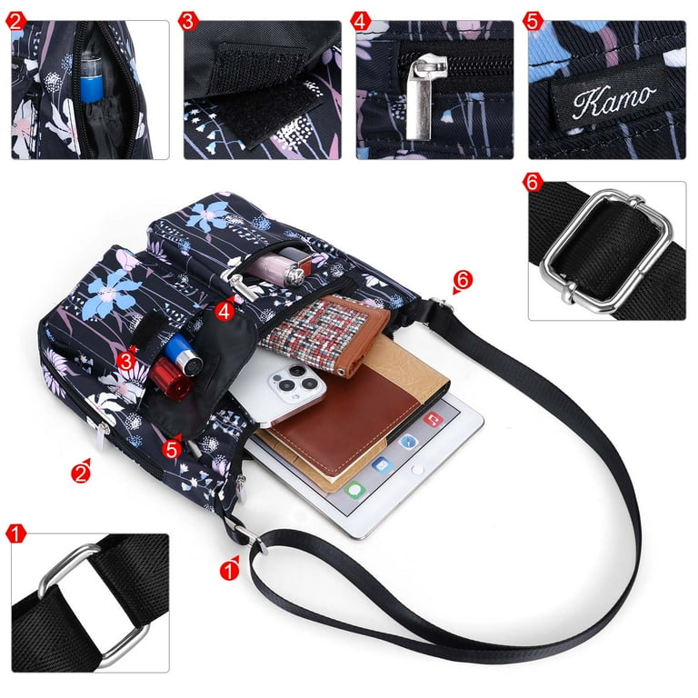 ショルダーバッグ・ポシェット V73 Women Messenger Bags 73BS8F402RACHELNERO Black Women's Lightweight Crossbody Bag - Multi-pocket Shoulder