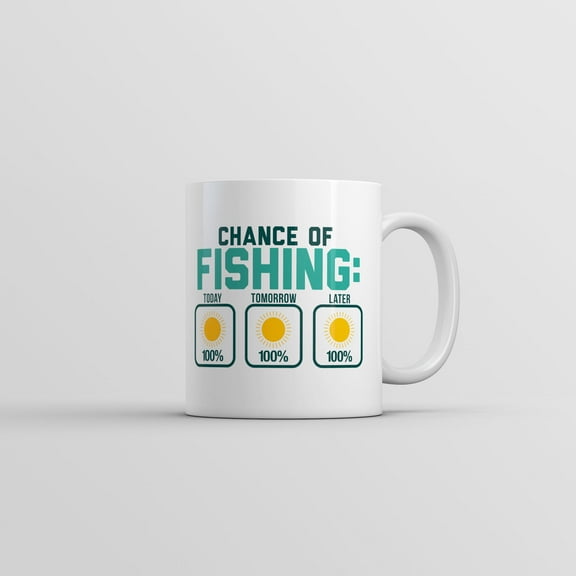 Chance Of Fishing Mug Funny Novelty Fish Graphic Coffee Cup