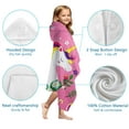 thumbnail image 6 of Hooded Towels for Kids 3-10 Years, 30''X50, Soft Thick Cotton | Absorbent Beach, Bath, Pool Swim Towels | Cover up for Girls | Pink Floral Unicorn Pink Floral Unicorn 50.00''x30.00''(3T-10Years), 6 of 7
