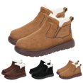 thumbnail image 2 of LIJCC Women Sherpa Fleece Lined Ankle Booties Winter Warm Snow Boots Thick Thermal Short Bootie Shoes Outdoor Platform Waterproof Walking Boot, 2 of 7