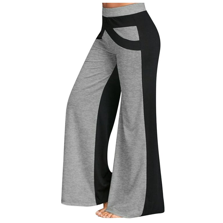 Pocket Yoga Pants for Men Tall Yoga Pants for Women Long 34 Inseam Leg  Movement Pants Wide Colorsplicing Casual Drawstring Women Fashion Leisure  Yoga