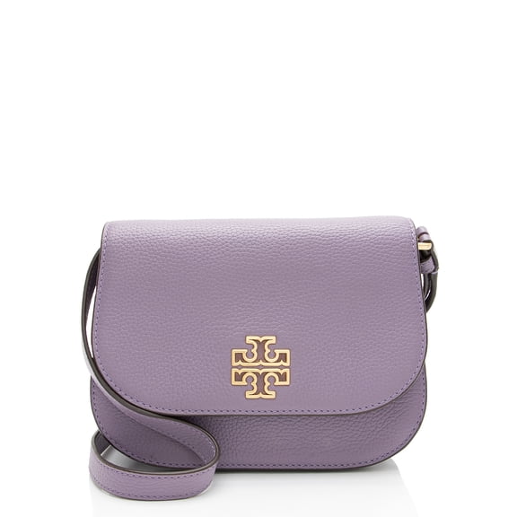 Pre-Owned Tory Burch Leather Britten Saddle Small Crossbody